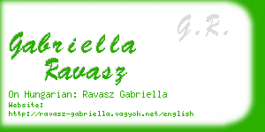 gabriella ravasz business card